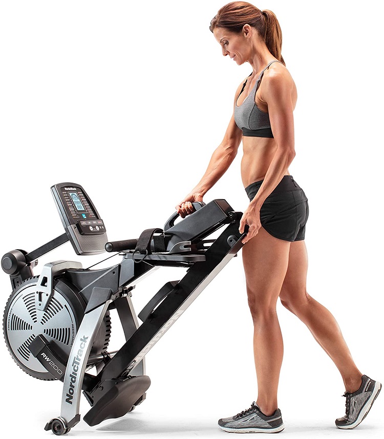 folding the NordicTrack RW200 Rowing Machine