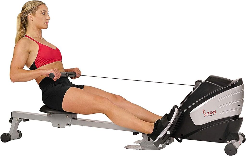 Sunny Health  Fitness Rowing Machine with Optional Magnetic Rower or Air Rower Exclusive SunnyFit App and Smart Bluetooth Connectivity