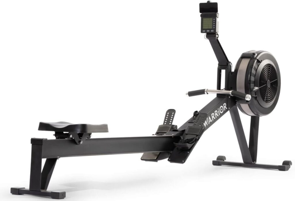 Row Warrior Air Rowing Machine | Foldable Gym-Quality Row Machine | 10- Damper Levels Cardio Machine for Full-Body Workout | Rowing Machine for Home Use with LED-Monitor | Rower Machine for Home Gym