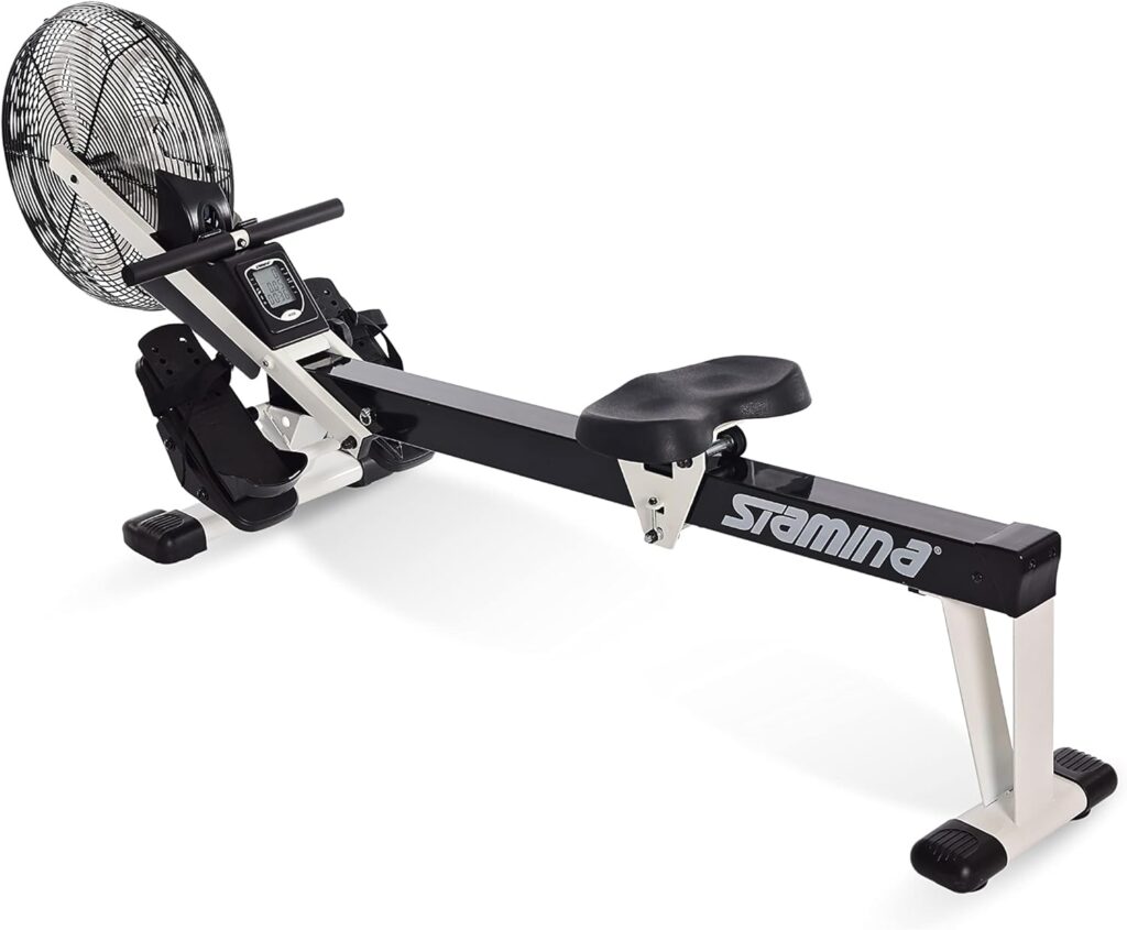 Stamina Air Rower Fitness Rowing Machine, Black