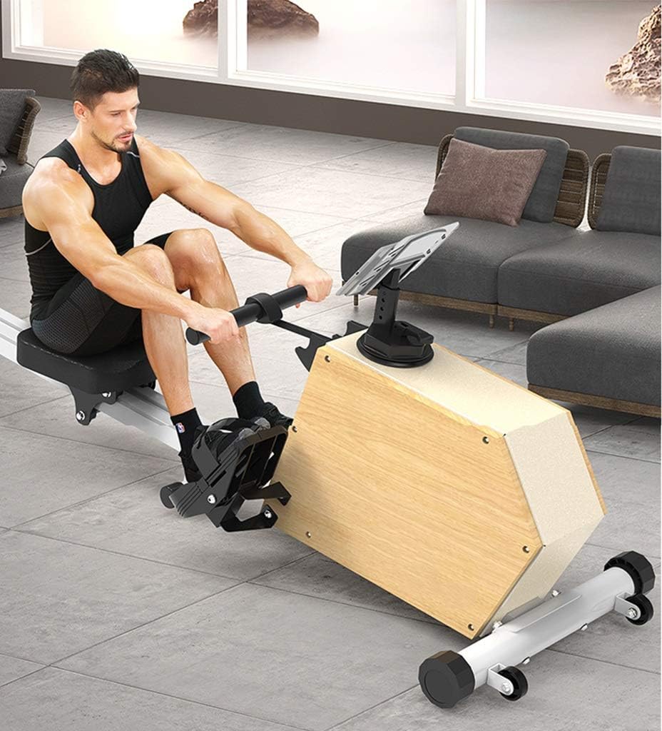 Magnetic Resistance Rowing Machine Foldable Ultra Silent Cardio Training with LCD Display Tablet PC Support Home Gym Workout 330lbs Max Capacity