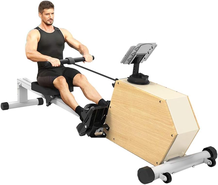 Magnetic Resistance Rowing Machine Foldable Ultra Silent Cardio Training with LCD Display Tablet PC Support Home Gym Workout 330lbs Max Capacity