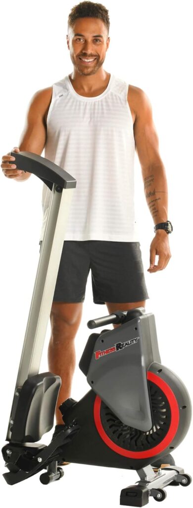 Air  Magnetic Rowing Machine with On Demand Coaching|14 Levels Dual Resistance| by Fitness Reality