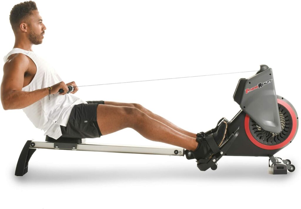 Air  Magnetic Rowing Machine with On Demand Coaching|14 Levels Dual Resistance| by Fitness Reality
