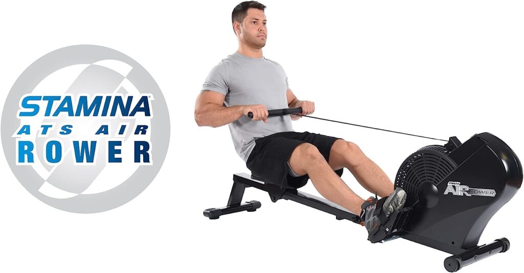 Stamina ATS Air Rower | Rowing Machine | LCD Monitor | Dynamic Air Resistance | Folding Design | Tone Muscle and Improve Heart Health Stamina ATS Air Rower | Rowing Machine | LCD Monitor | Dynamic Air Resistance | Folding Design | Tone Muscle and Improve Heart Health