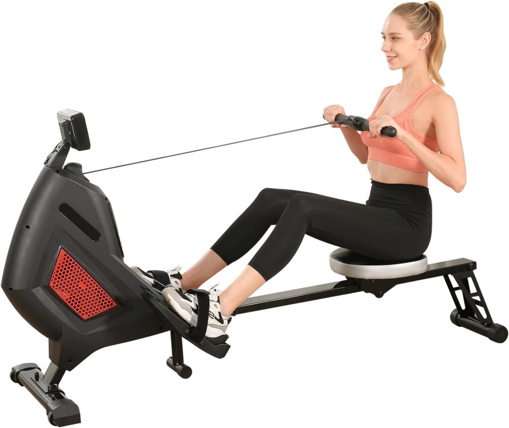 Rowing Machine Folding Magnetic Air Rowing Machines, Indoor Rower Machine for Home Use, 8 Levels Quiet Magnetic Air Dual Resistance Foldable Rower for Exercise Gyms Training, 250 LBS Max Weight Rowing Machine Folding Magnetic Air Rowing Machines, Indoor Rower Machine for Home Use, 8 Levels Quiet Magnetic Air Dual Resistance Foldable Rower for Exercise Gyms Training, 250 LBS Max Weight