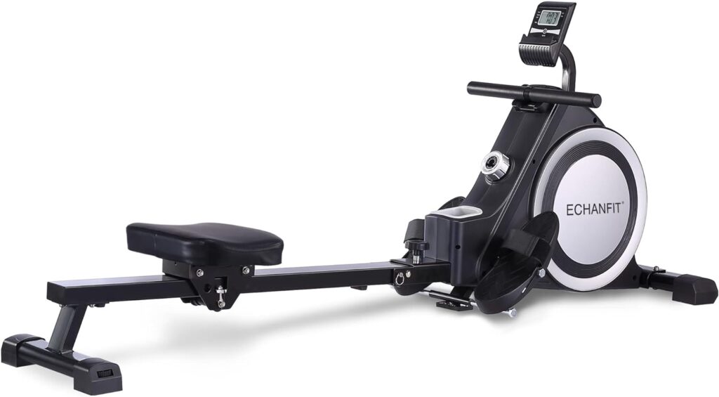 ECHANFIT Smart Magnetic Rowing Machine with Bluetooth for Home Use, 16 Levels Adjustable Resistance, LCD Monitor and Tablet Holder, 350 LB Weight Capacity Foldable Rower with Optional Free App ECHANFIT Smart Magnetic Rowing Machine with Bluetooth for Home Use, 16 Levels Adjustable Resistance, LCD Monitor and Tablet Holder, 350 LB Weight Capacity Foldable Rower with Optional Free App