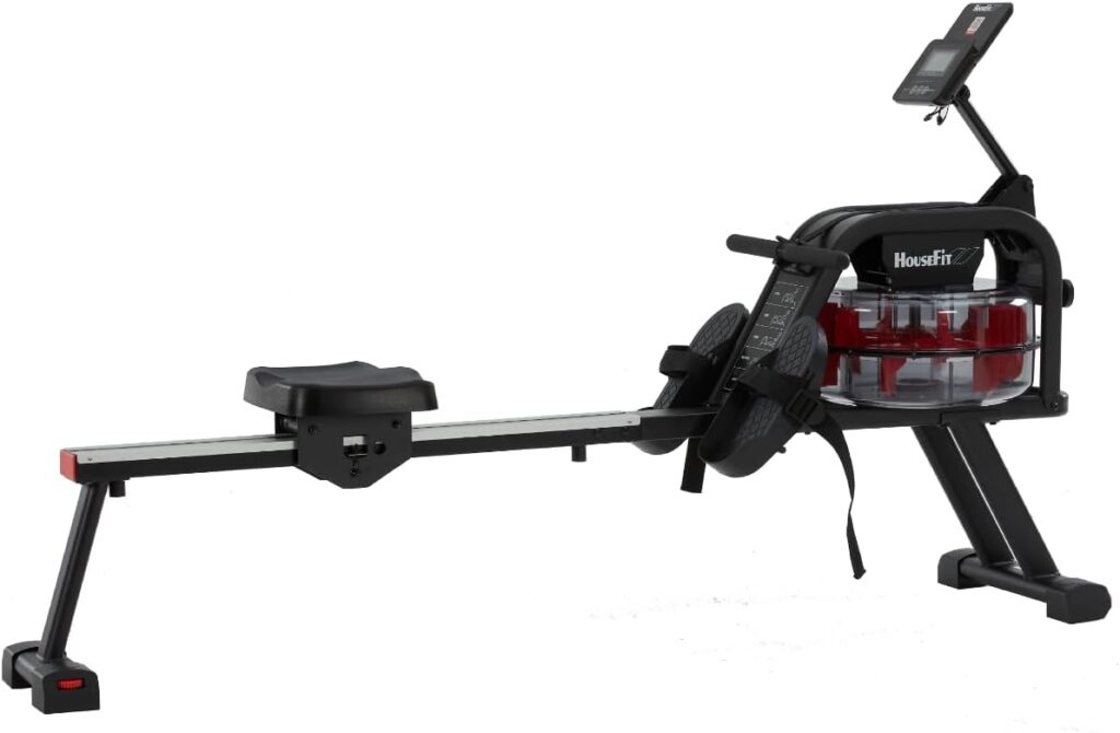 Rowing Machine 350LB Weight Capacity for Home use with Big LCD Monitor Water Row Machine, Tablet Holder and Comfortable Seat Cushion