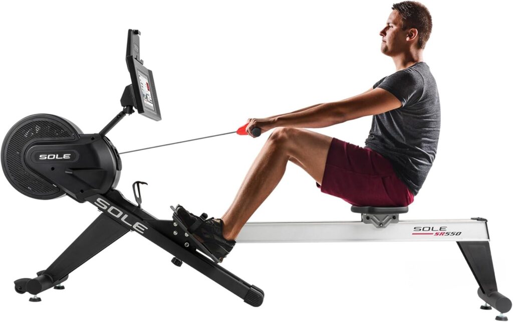 New 2023 Rowing Machine, SR550 Sole Fitness Rower, Foldable Rowing Machines for Home Use, Bluetooth, Touch Screen, Heart Monitoring, Air  Magnetic Resistance Row Machine, Rowers for at Home Exercise