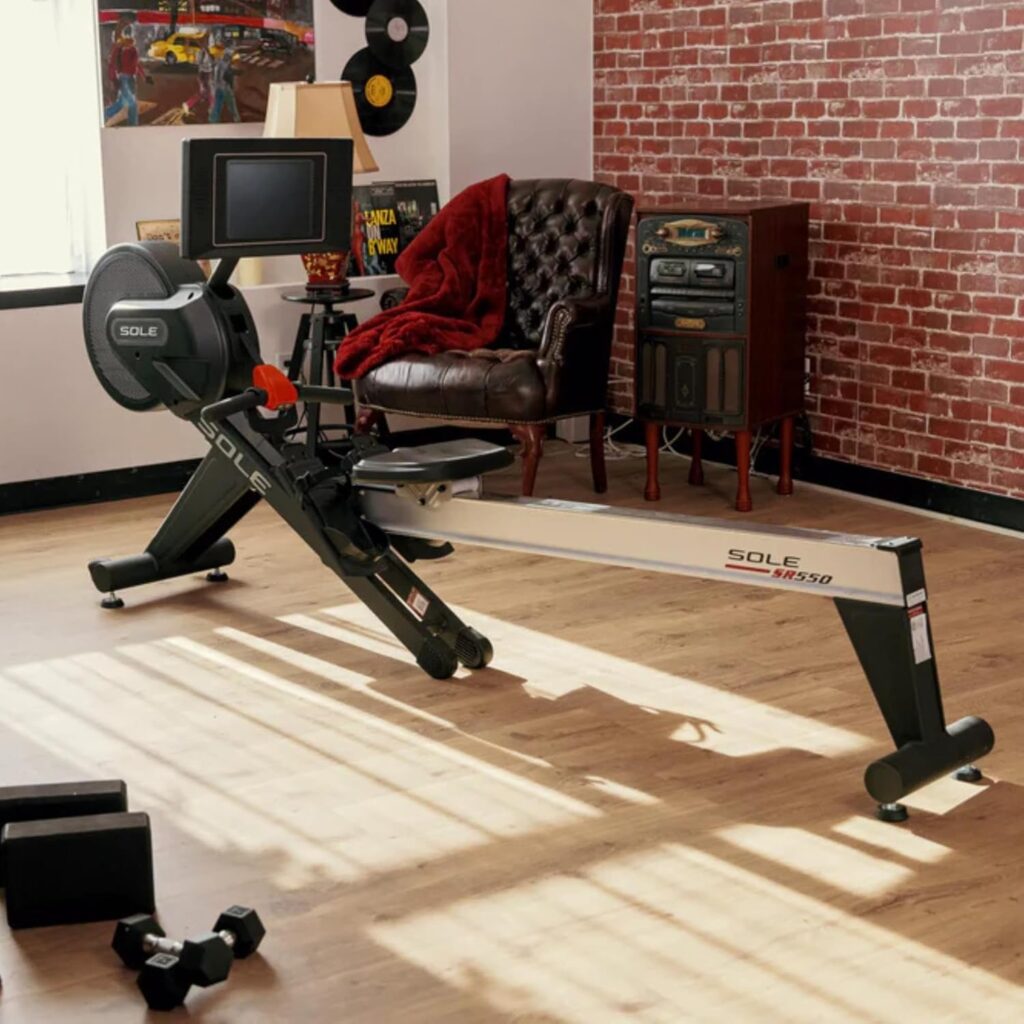 New 2023 Rowing Machine, SR550 Sole Fitness Rower, Foldable Rowing Machines for Home Use, Bluetooth, Touch Screen, Heart Monitoring, Air  Magnetic Resistance Row Machine, Rowers for at Home Exercise