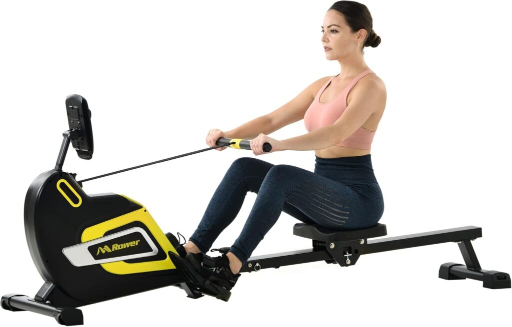 Merax Magnetic Rowing Machine Foldable Exercise Rower 14-Level Adjustable Resistance for Cardio