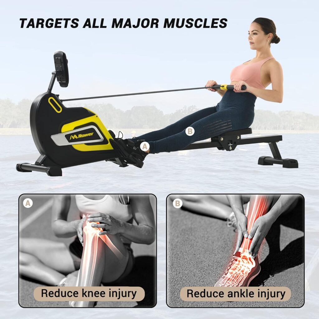 Merax Magnetic Rowing Machine Foldable Exercise Rower 14-Level Adjustable Resistance for Cardio