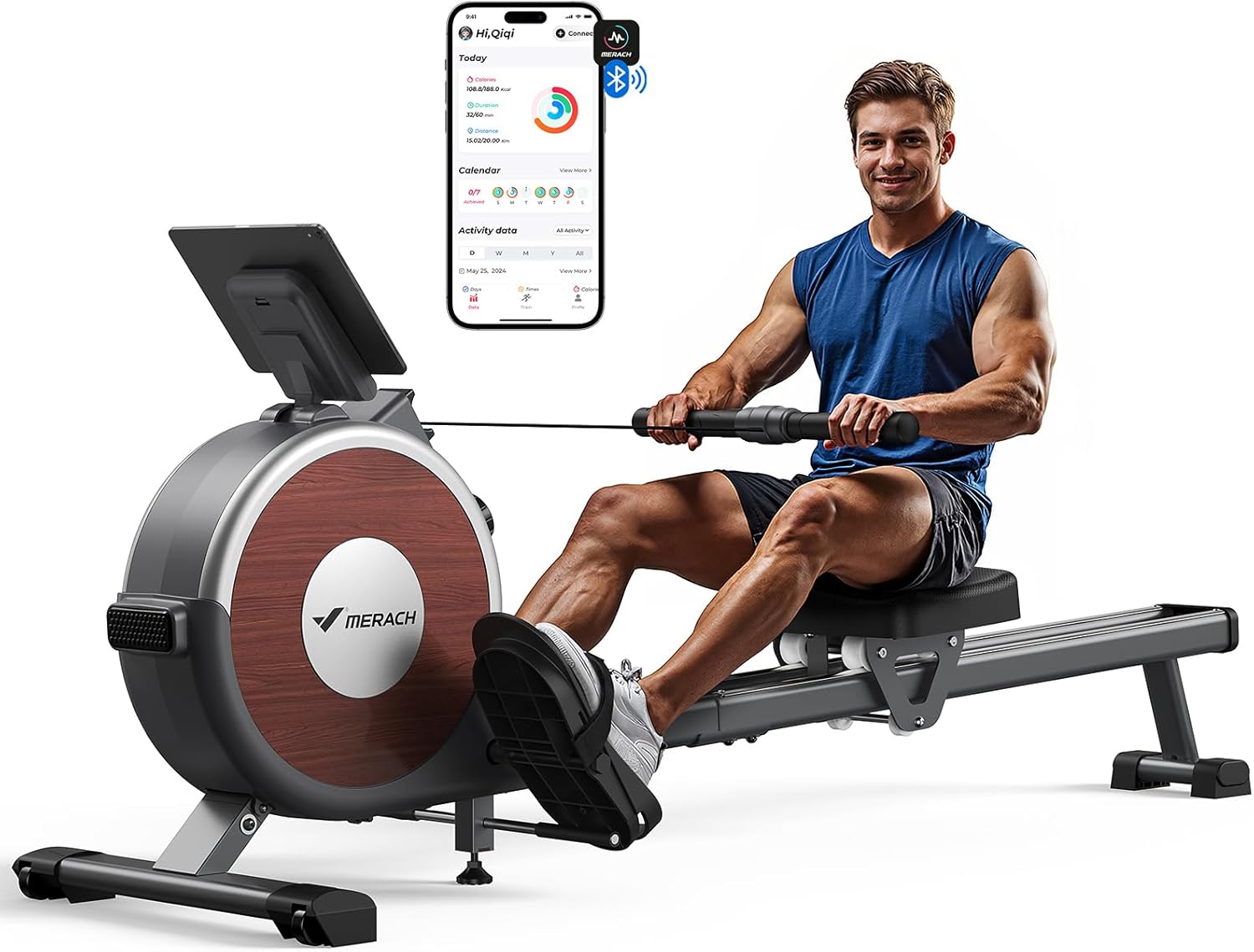 merach-rowing-machines-for-home-magnetic-rowing-machine-with-16-levels-rower-machine-of-quiet-resistance-dual-slide-rail