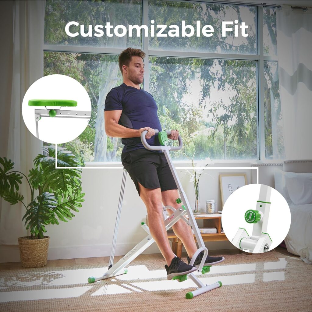 Sunny Health Fitness Smart Row-N-Ride Glute Leg Trainer, Foldable Squat Assist Rower with Exclusive SunnyFit App Connection Sunny Health Fitness Smart Row-N-Ride Glute Leg Trainer, Foldable Squat Assist Rower with Exclusive SunnyFit App Connection